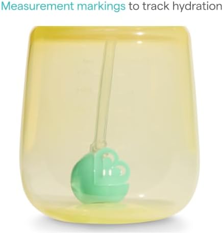 Munchkin Copo de Treinamento Tip and Sip | Kit com 2 | 6m+ | Canudo com Peso | Azul/Amarelo