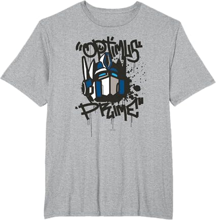 T-shirt Transformers Classic Optimus Prime com retrato em grafite