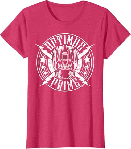 T-shirt Transformers Optimus Prime Vintage Rock Lightning Logo