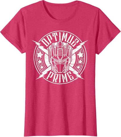 T-shirt Transformers Optimus Prime Vintage Rock Lightning Logo