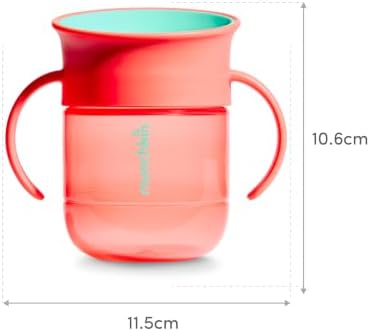 Munchkin Copo Miracle 360 para Bebês | Kit com 2 | 6m+ | 207 ml | Roxo/Coral