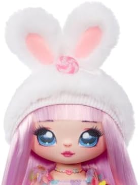Na! Na! Na! Surpresa Doces Mais Doces - Coelhinha Bailey - Boneca Fashion Macia de 19 cm - Boneca Articulada com Visual de Coelhinha, Sapatos e Escova - Embalagem Misteriosa, Surpresa de Confete - para Crianças a partir de 5 Anos