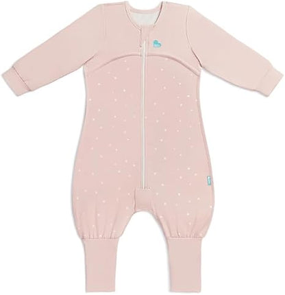 Love To Dream™ Macacão de dormir com pernas | Manga comprida, cobertor vestível leve | Edredom embutido | 1.0 Tog Ideal para primavera e verão (20–24°C) | Algodão lavável à máquina e zíper duplo
