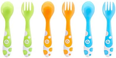 Munchkin Kit com 6 Garfos e Colheres Multicolores para Bebês | Introdução Alimentar e Alimentação