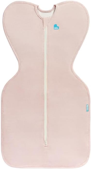Love To Dream™ Swaddle UP™, Médio 3,5–6 kg – Rosa | Ajuste perfeito, promove uma rotina de sono saudável | 0,2 Tog Ideal para primavera e verão (24–27 °C) | Algodão lavável à máquina com zíper duplo