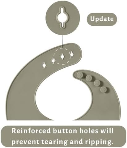 PandaEar Conjunto de 3 Babadores de Silicone para Bebês, Impermeáveis, Tamanhos de 6 a 18 meses, Ideais para a Introdução Alimentar, Babadores Ajustáveis para Alimentação com Bolso Grande para Coletar Alimentos, Livres de BPA