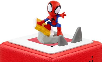 Personagem de áudio Tonies para Toniebox: Homem-Aranha e Seus Incríveis Amigos - Homem-Aranha Quando Crescermos, audiolivro infantil para uso com o reprodutor de música Toniebox.