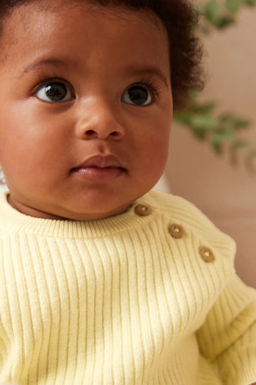 |BabyGirl| Conjunto De 2 Peças Para Bebê Em Malha - Buttermilk Yellow (0 meses a 2 anos)