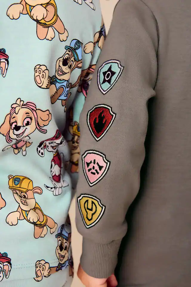 |BigBoy| Pacote Com 2 Pijamas Patrulha Canina Azul/Cinza Snuggle 100% Algodão (9 meses a 9 anos)