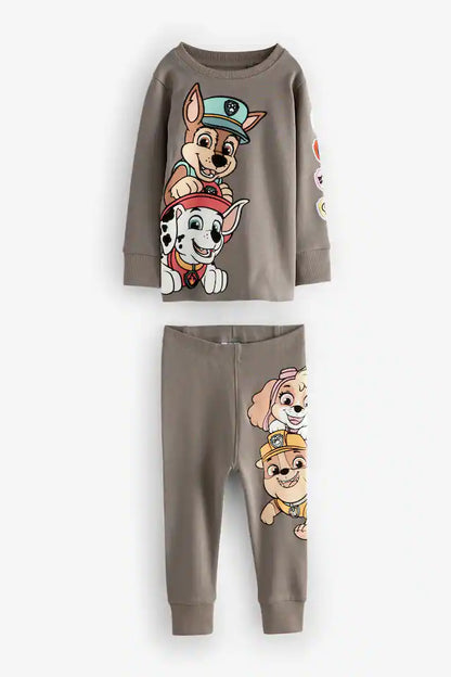 |BigBoy| Pacote Com 2 Pijamas Patrulha Canina Azul/Cinza Snuggle 100% Algodão (9 meses a 9 anos)