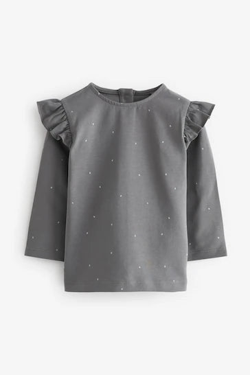|Niña| Camisetas de manga larga para bebé, paquete de 4, rosa/gris (1,5 - 2 años)