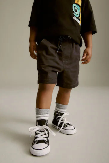 |Boy| Shorts Pull-On - Preto (3 meses - 7 anos)