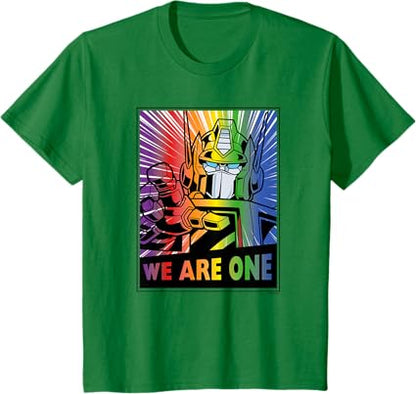 T-shirt Transformers Pride Rainbow Optimus Prime We Are One