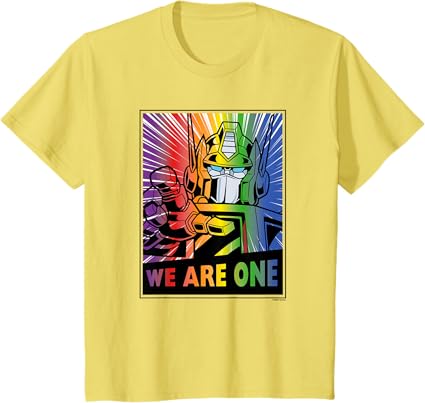 T-shirt Transformers Pride Rainbow Optimus Prime We Are One