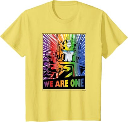 T-shirt Transformers Pride Rainbow Optimus Prime We Are One
