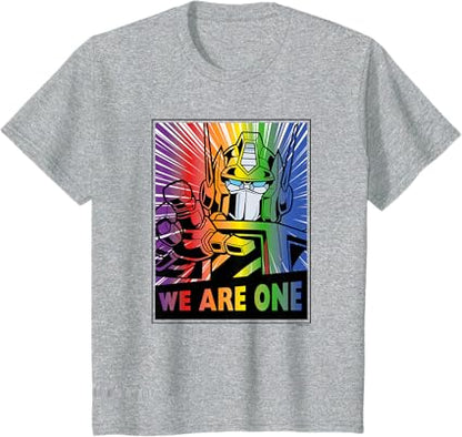 T-shirt Transformers Pride Rainbow Optimus Prime We Are One