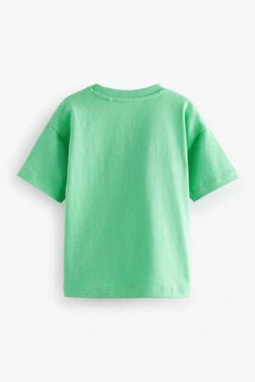 |Boy| Camiseta Personagem De Manga Curta - Jacaré Verde (3 meses - 7 anos)
