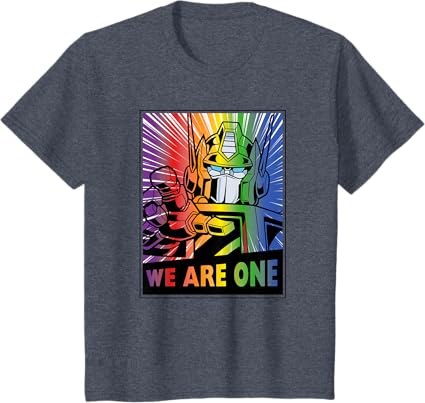 T-shirt Transformers Pride Rainbow Optimus Prime We Are One