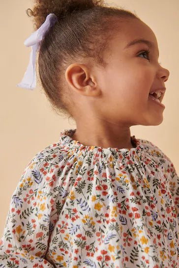 |Girl| Conjunto Blusa E Leggings - Floral Laranja (3 meses a 7 anos)