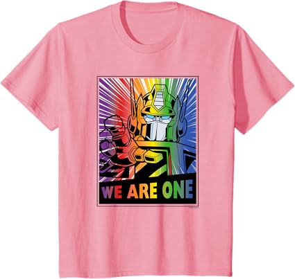 T-shirt Transformers Pride Rainbow Optimus Prime We Are One