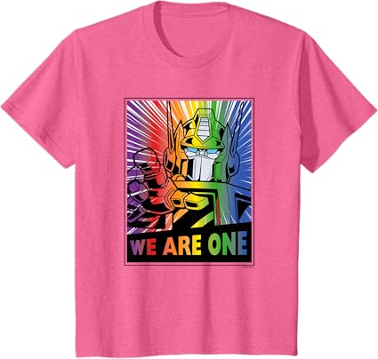 T-shirt Transformers Pride Rainbow Optimus Prime We Are One