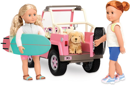 O nosso Jeep Off Roader de 45 cm para bonecas, brinquedos, roupas e acessórios para meninas a partir dos 3 anos