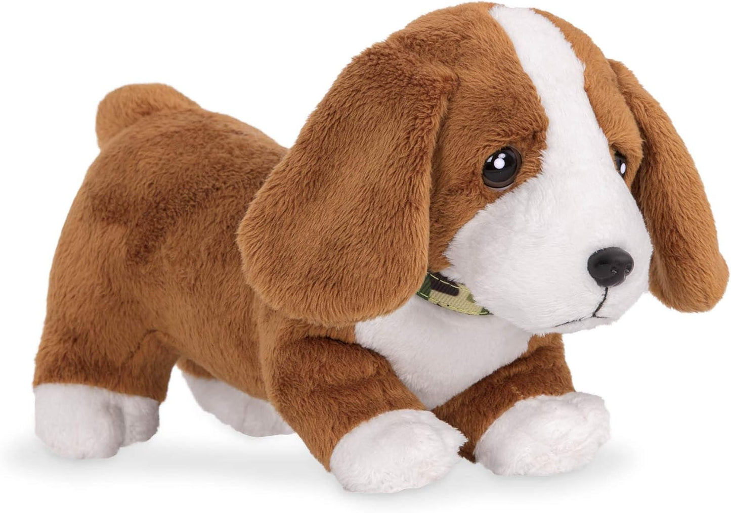 O nosso cachorro Basset Hound de 6" com suporte