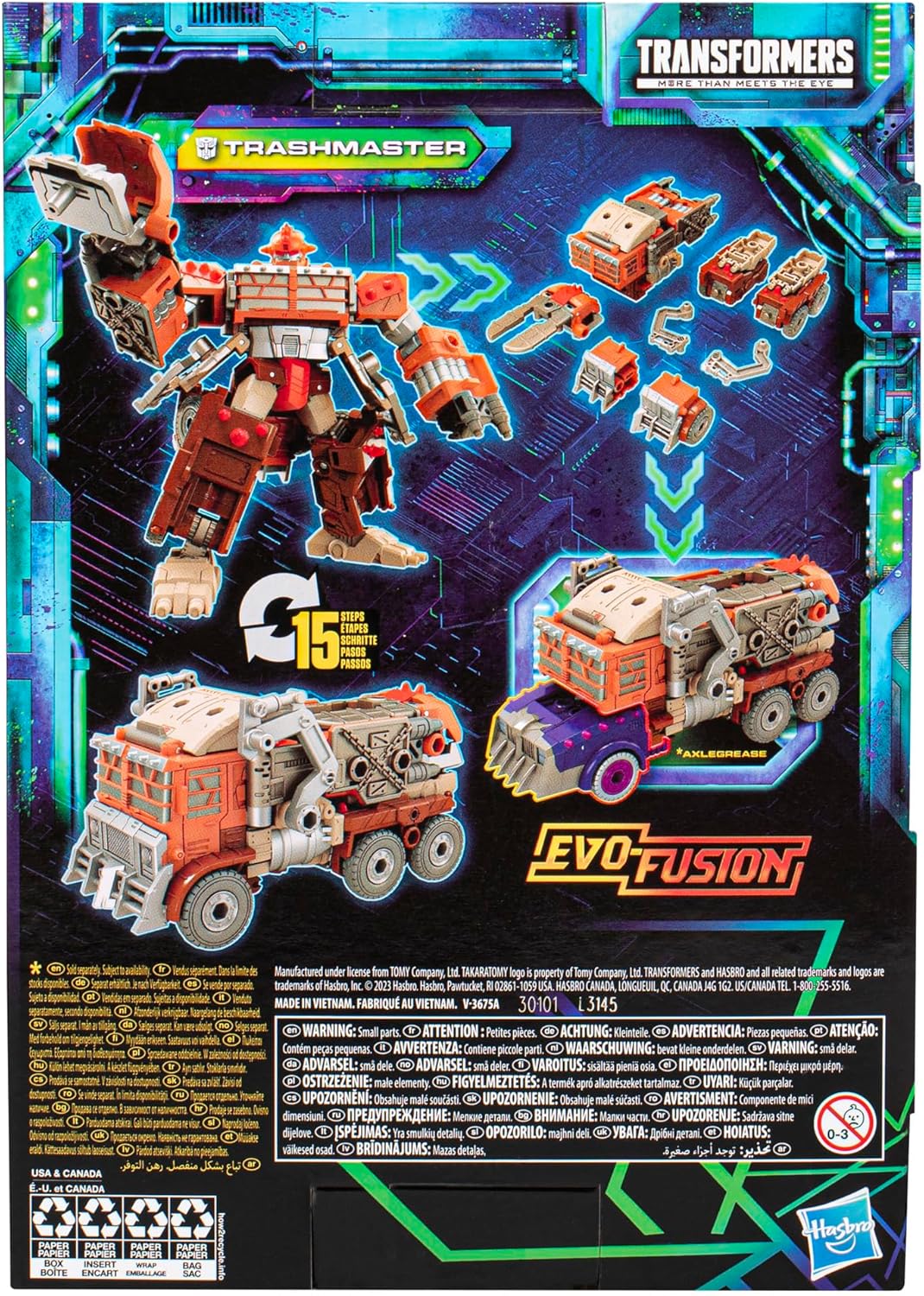 Transformers Legacy Evolution Voyager Class Trashmaster Figura de Acção de 18 cm para Meninos e Meninas a partir dos 8 Anos