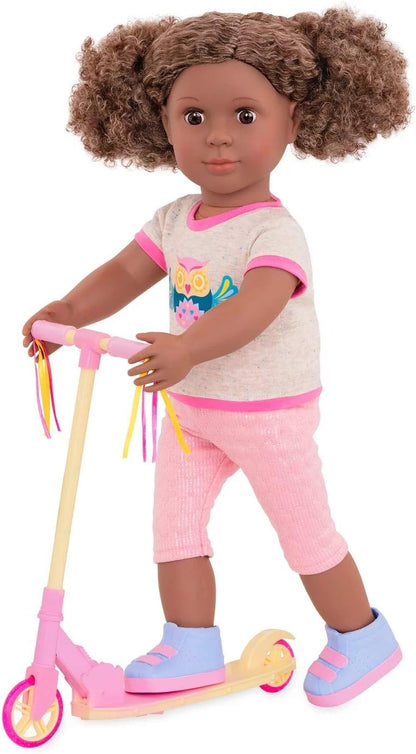Fato de trotinete da Our Generation para bonecas de 18" - Owl Be Cruisin'