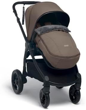 Mamas & Papas Ocarro Saco para pés para clima frio com forro de lã macia e aconchegante, resistente à água, multiposições, Café