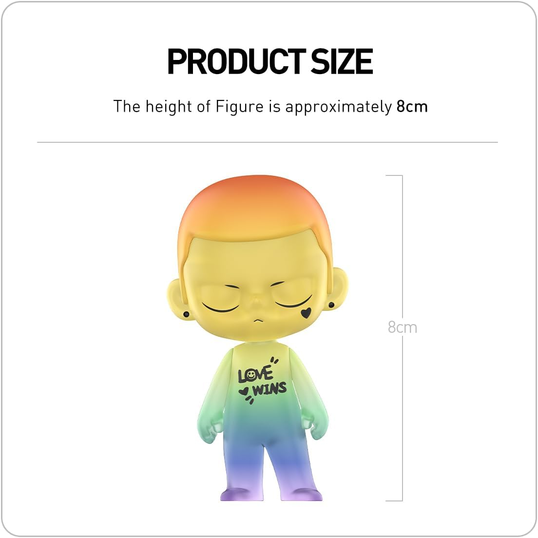 POP MART KUBO LOVE WINS FIGURA 1 Caixa Articulada Personagem Design Premium Presentes para Mulheres Brinquedo Colecionável Favorito dos Fãs Figura de Ação de Brinquedo