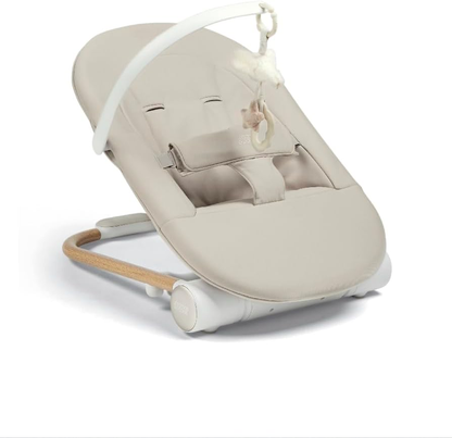 Cadeira de bebé Mamas & Papas Eno, dobrável com uma mão, 2 posições de reclinação, caxemira - 0-6 meses