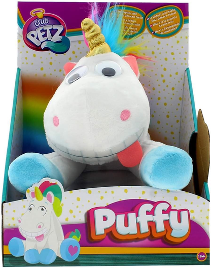 Club Petz 91818IM3 Puffy, o Unicórnio Engraçado, Branco, Amarelo e Rosa