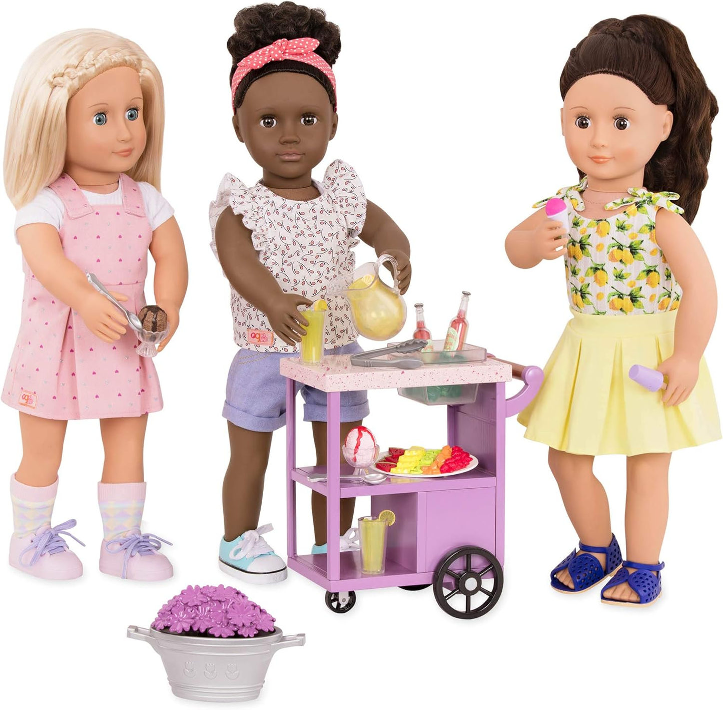 Conjunto de carrinho de servir guloseimas de verão da nossa geração