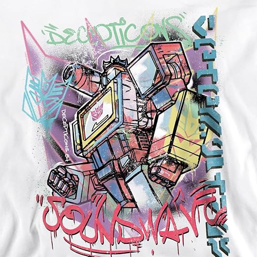 Sweatshirt unissexo Transformers Generations Street Style Decepticon Soundwave, sweatshirt branca