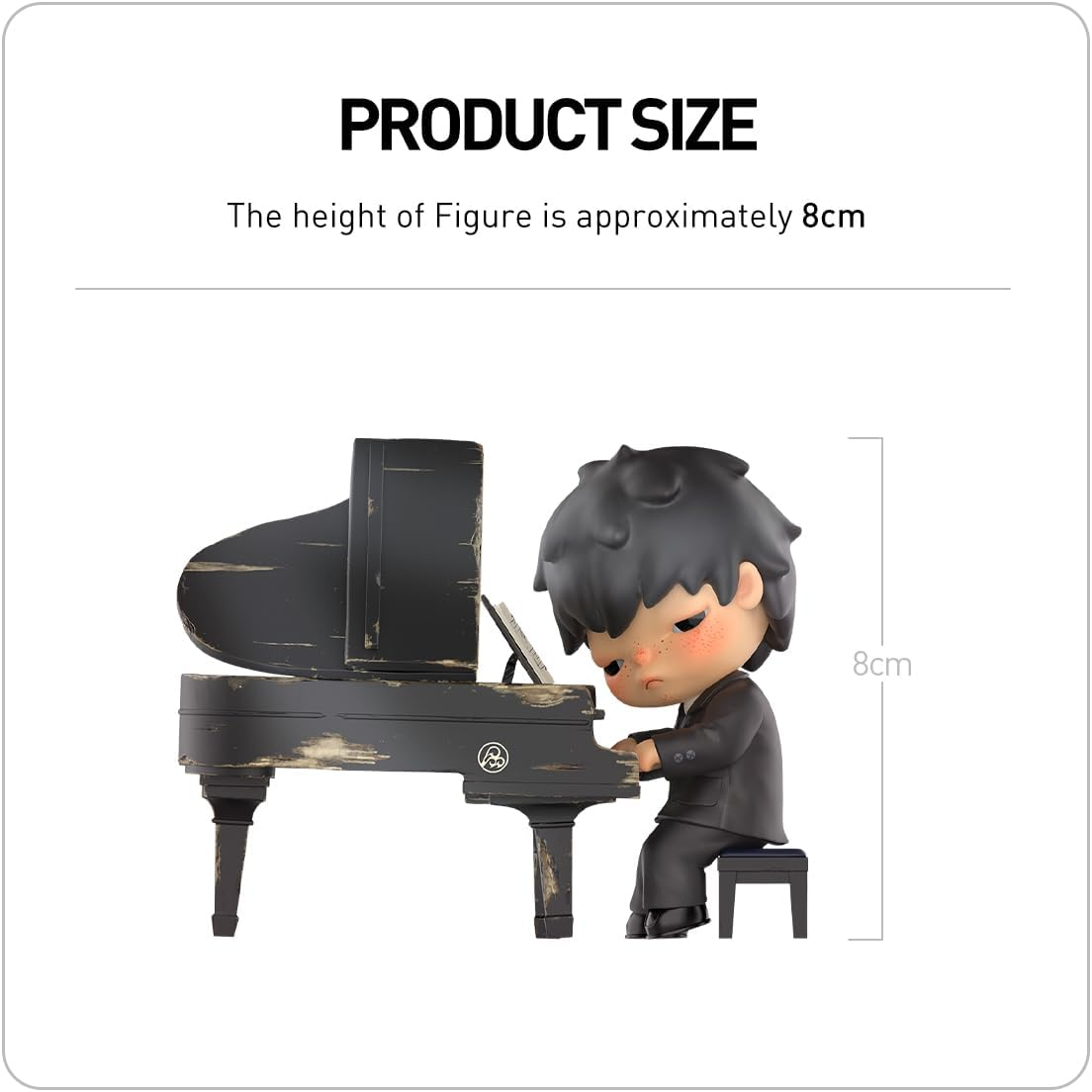 POP MART Hirono, o Pianista, figura articulada, personagem, design premium, presentes para mulheres, brinquedo colecionável favorito dos fãs, figura de ação de brinquedo