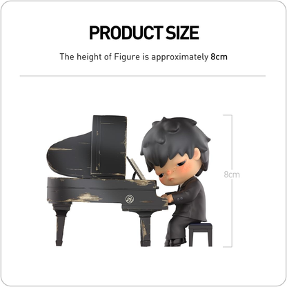 POP MART Hirono, o Pianista, figura articulada, personagem, design premium, presentes para mulheres, brinquedo colecionável favorito dos fãs, figura de ação de brinquedo