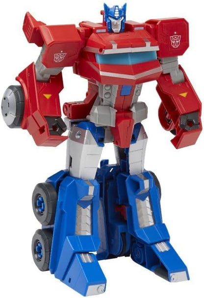 Transformers Toys Bumblebee Cyberverse Adventures Dinobots Unite Roll N' Change Optimus Prime Action Figure, 6 anos ou mais, 25 cm, F27315X1