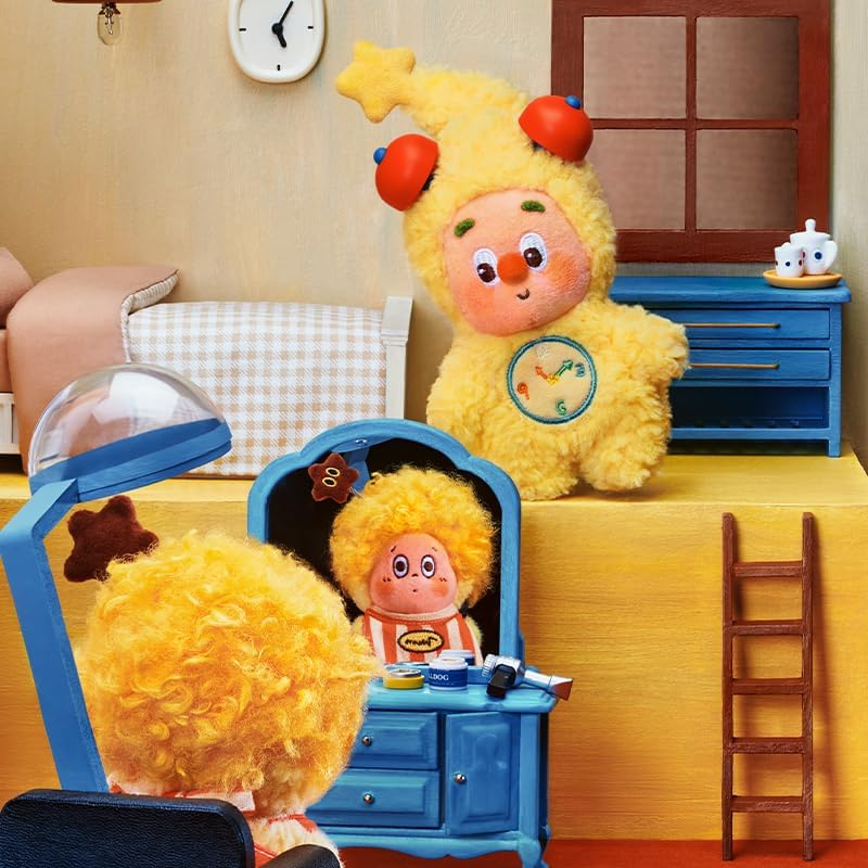 POP MART Twinkle Twinkle Be a Little Star Series - Pingente de pelúcia 1 caixa 2,5 polegadas Personagem articulado Design premium presentes para mulheres Brinquedo colecionável favorito dos fãs Figura de ação de brinquedo