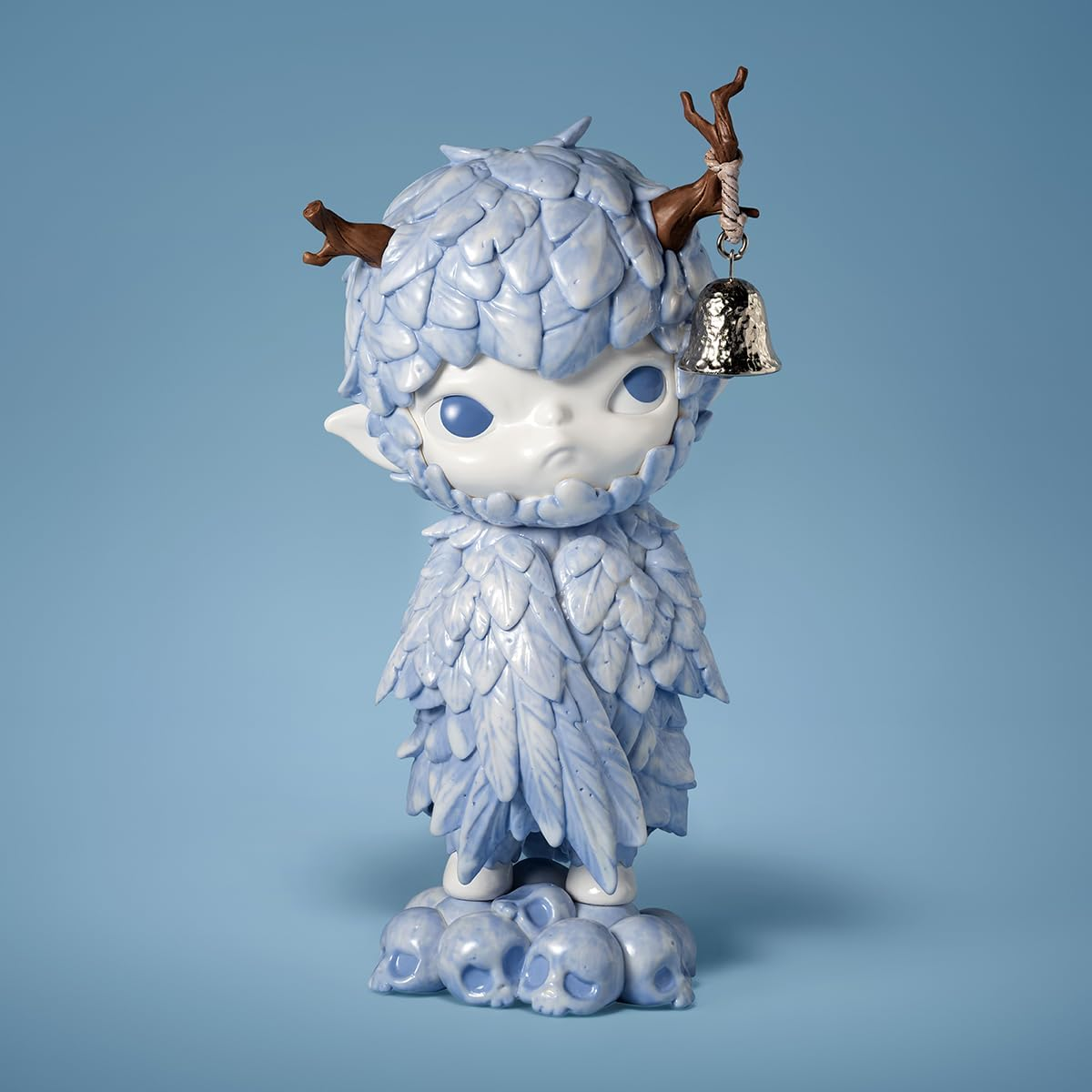 Figura de ação de brinquedo colecionável chique de arte favorita dos fãs, presente de design premium para mulheres, modelo de pena de cerâmica Hirono da POP MART