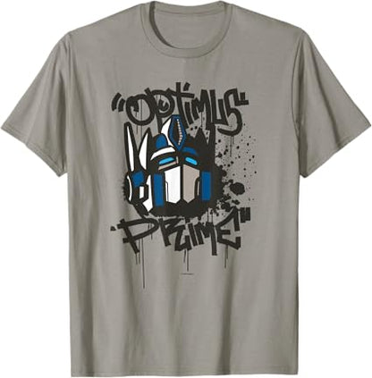 T-shirt Transformers Classic Optimus Prime com retrato em grafite