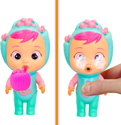CRY BABIES MAGIC TEARS Conchas tropicais brilhantes e arenosas | Boneca colecionável que chora Lágrimas Espumosas com 8 Acessórios - Brinquedo para Meninas e Meninos +3 Anos