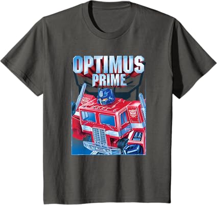 T-shirt Transformers Optimus Prime Retro Cube Hero Pose