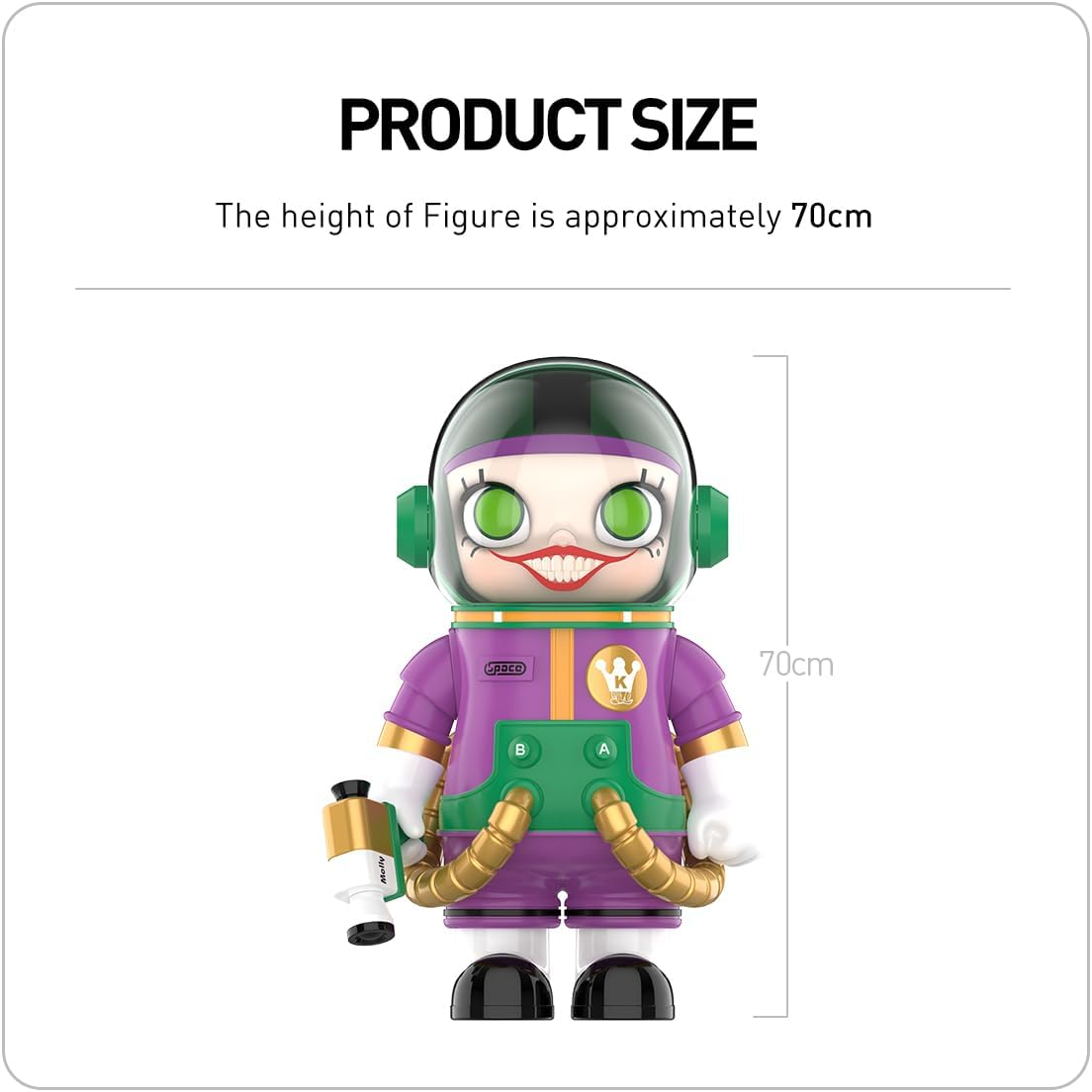 POP MART MEGA SPACE MOLLY 1000% 1 peça, design premium, presente para mulheres, boneco de ação colecionável chique favorito dos fãs