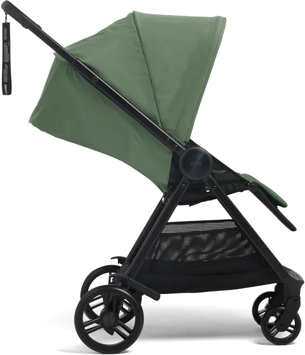 Mamas & Papas Libro, carrinho de viagem leve, dobrável com uma mão, arrumação compacta, assento reclinável, recém-nascido a 4 anos, verde-claro