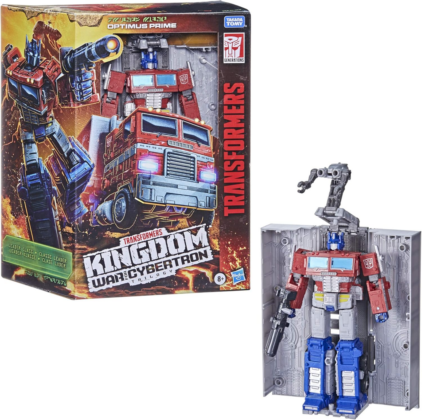 Transformers Toys Generations War for Cybertron: Kingdom Leader WFC-K11 Optimus Prime Action Figure - Kids Ages 8 and Up, 7-inch
