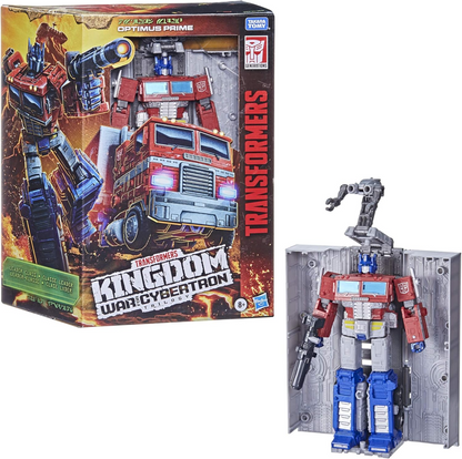 Transformers Toys Generations War for Cybertron: Kingdom Leader WFC-K11 Optimus Prime Action Figure - Kids Ages 8 and Up, 7-inch