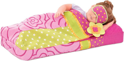 Conjunto de saco-cama insuflável Be Me da Our Generation R.S.V