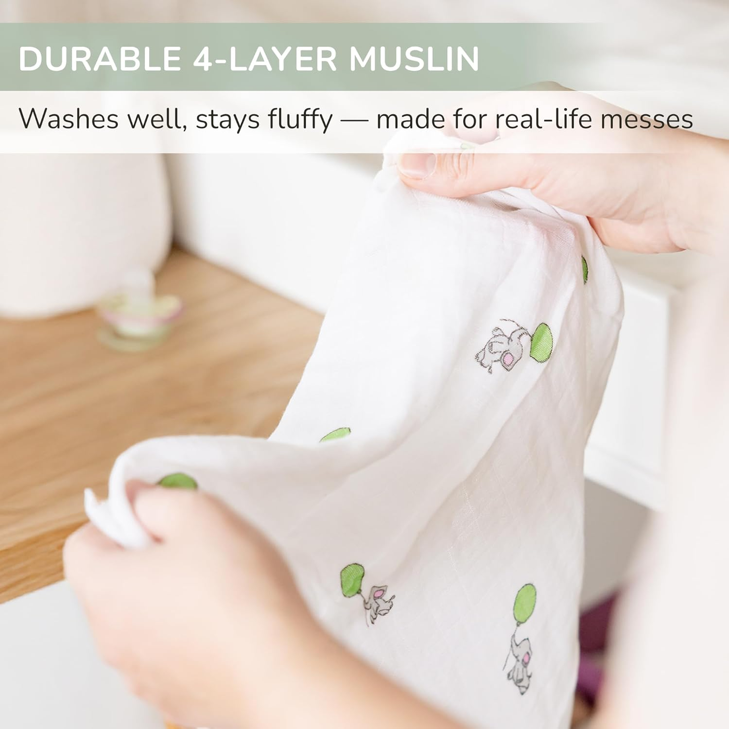 Paninhos de musselina para bebé Tiny Trees, pacote de 6 unidades, 70 cm x 70 cm – Paninhos de musselina de algodão extra macio para bebé – Quadrados de musselina absorventes, respiráveis e delicados para recém-nascidos, manta para enrolar
