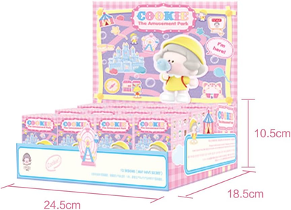 POP MART Cookie The Amusement Park Series SET (12 caixas) Caixa de bonecos de ação exclusiva Caixa de brinquedos a granel Brinquedo de arte colecionável popular Figura fofa Presente criativo, para festa de aniversário de Natal Feriado